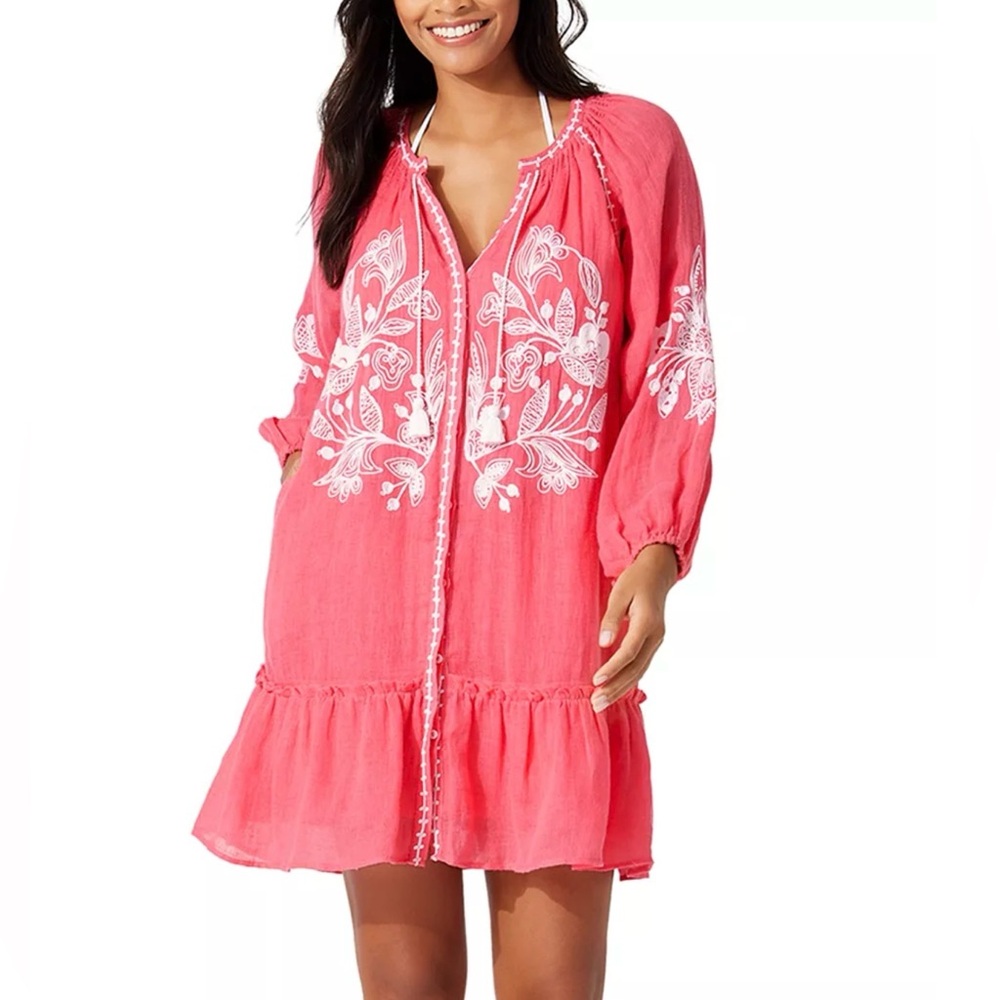Tommy Bahama Linen Gauze Tunic Swim Cover-up Dress